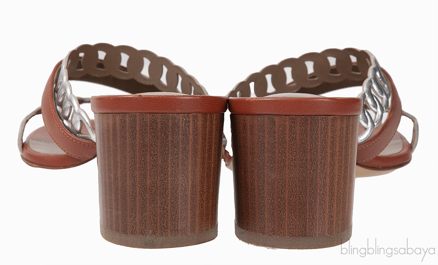 Hermes Brown Ajaccio Sandals