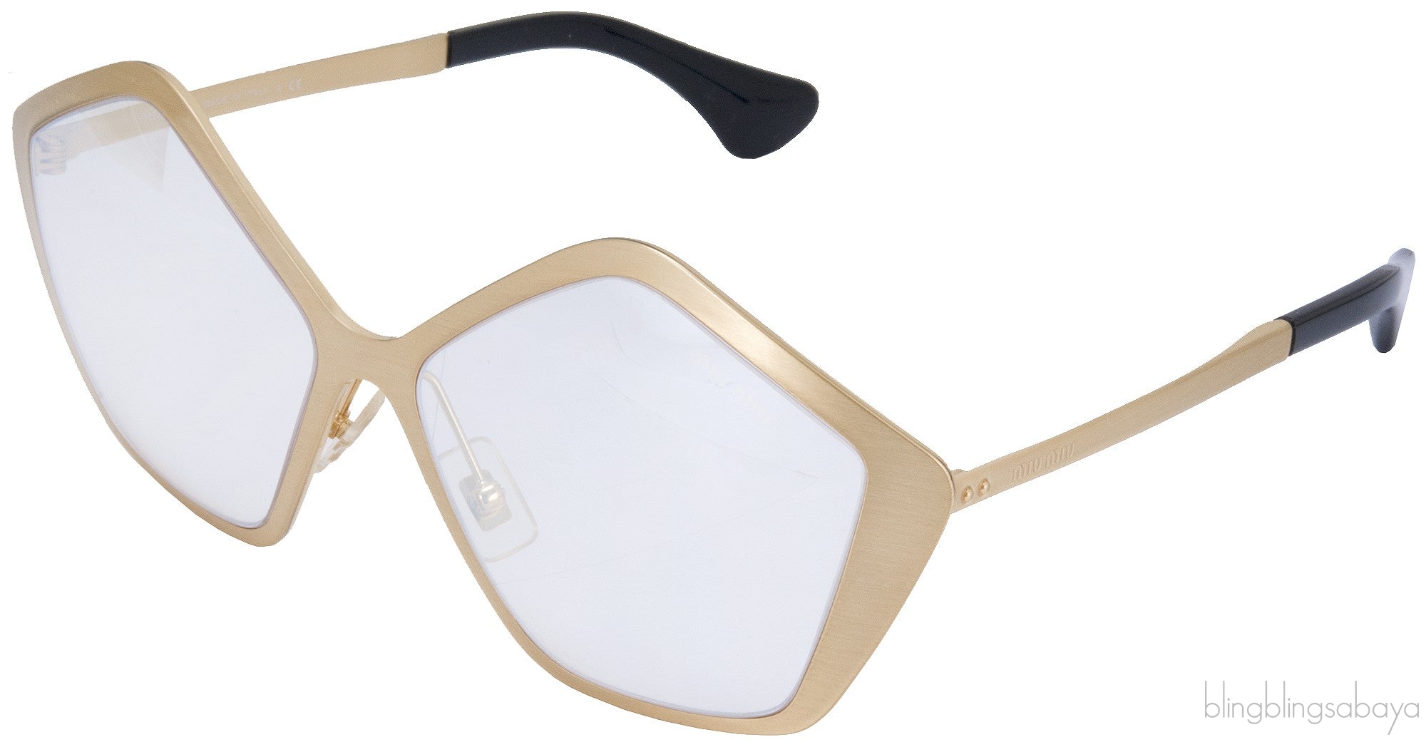 SMU53N Geometric Gold Sunglasses