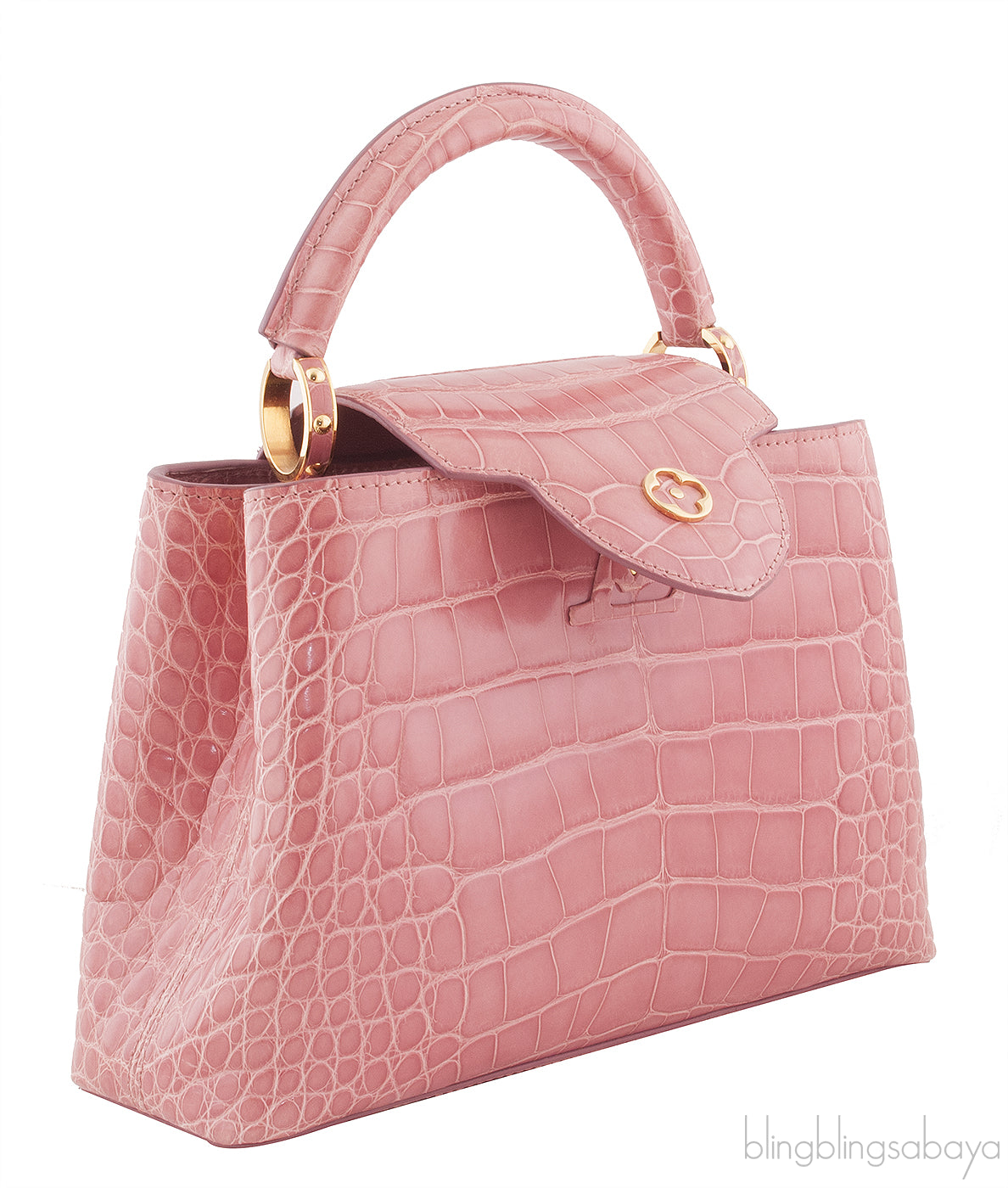 Capucine Vieux Rose Crocodile BB