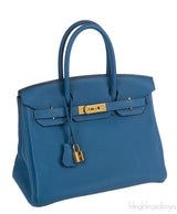 Hermes Birkin 30 Blue Cobalt Togo GHW
