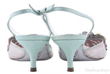 Multicolor Stone Mesh Slingback Sandals