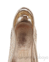 Lace Rhinestone Embellished Espadrille