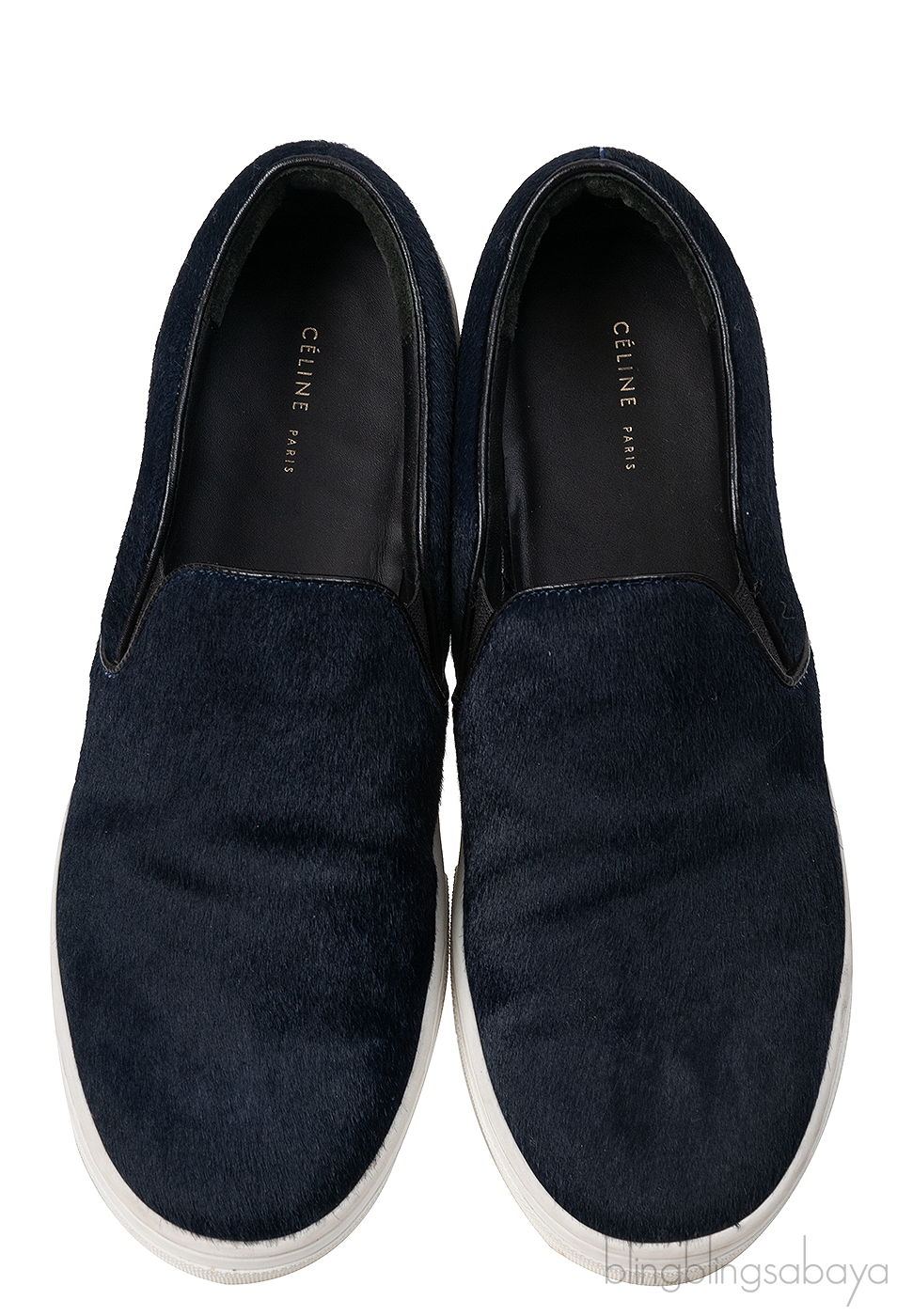 Celine Navy Blue Pony Sneakers