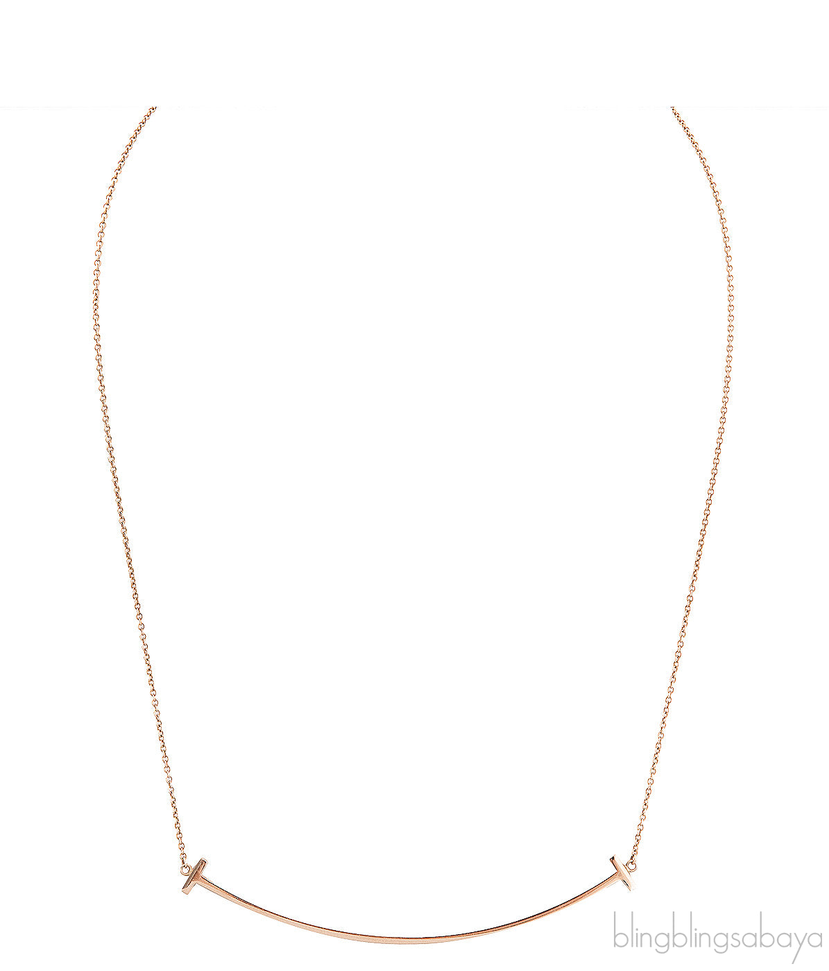 T Smile Rose Gold Necklace