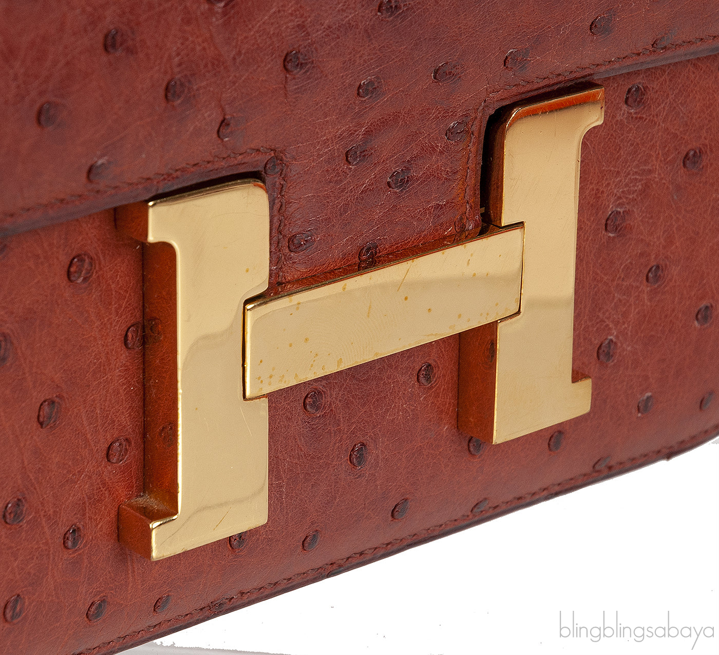 Hermes Vintage Constance 23 Brown Ostrich GHW