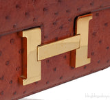Hermes Vintage Constance 23 Brown Ostrich GHW