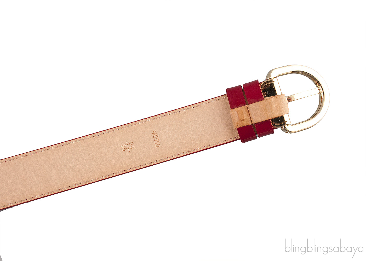 Louis Vuitton Monogram Vernis Red Belt