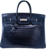 Birkin 40 Blue Abysse Matte Croco