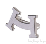 Hermes Smile H Mini Brooch Palladium
