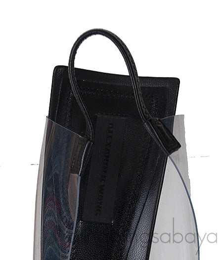 Black Marlow PVC Slingback Pumps