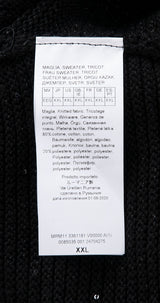 Black Sequin Long Sleeve Knitted Sweatshirt