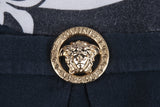 Young Versace Black Printed Kids Dress