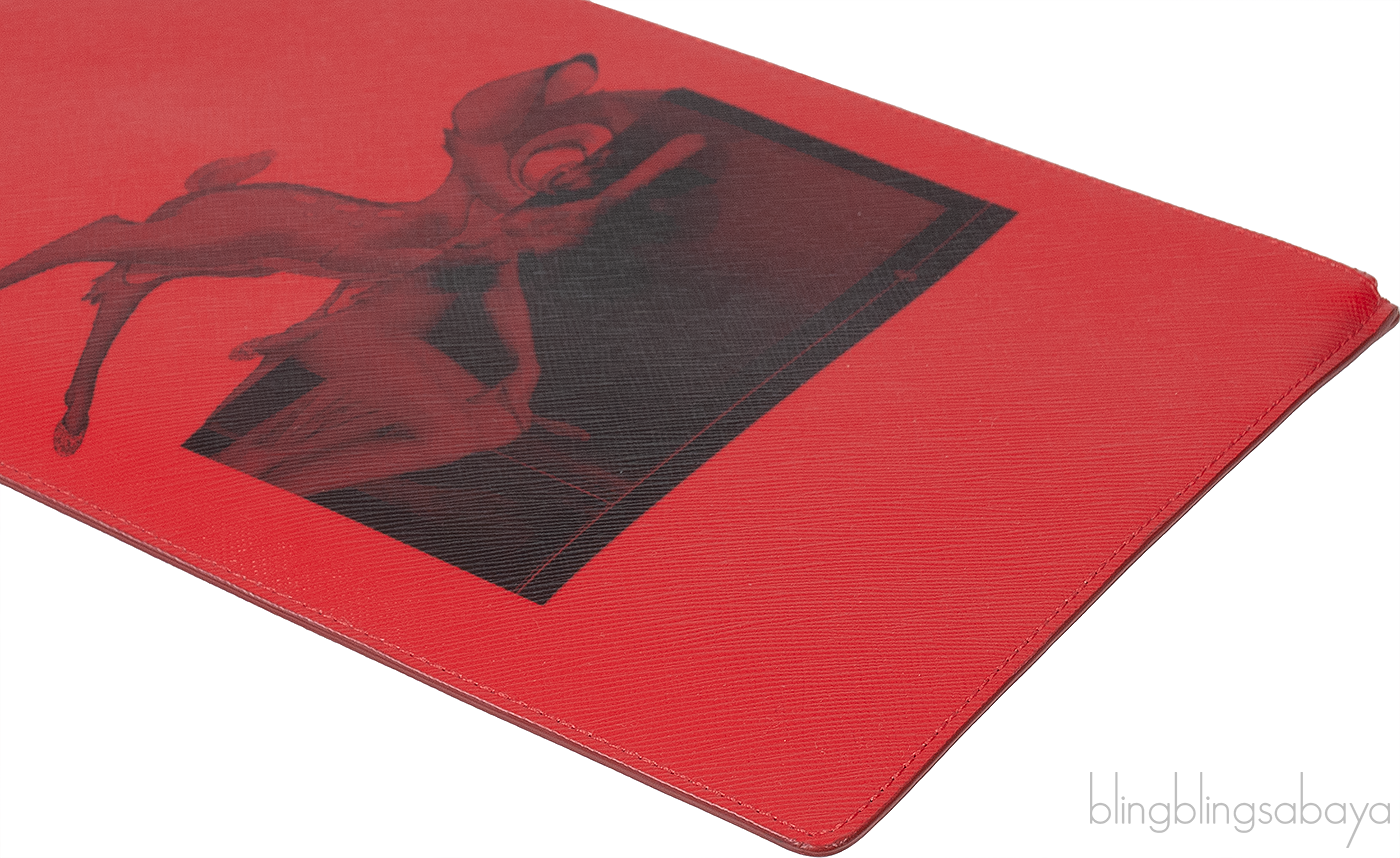 Red Iconic Print Pouch