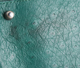 Green Ostrich Jade Handle Bag