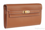 Kelly Classique To Go Gold Epsom Wallet