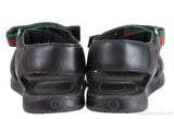 Black Strappy Web Kids Sandals