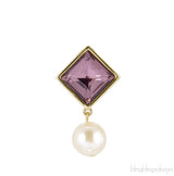 Crystal Pearl Drop Earrings