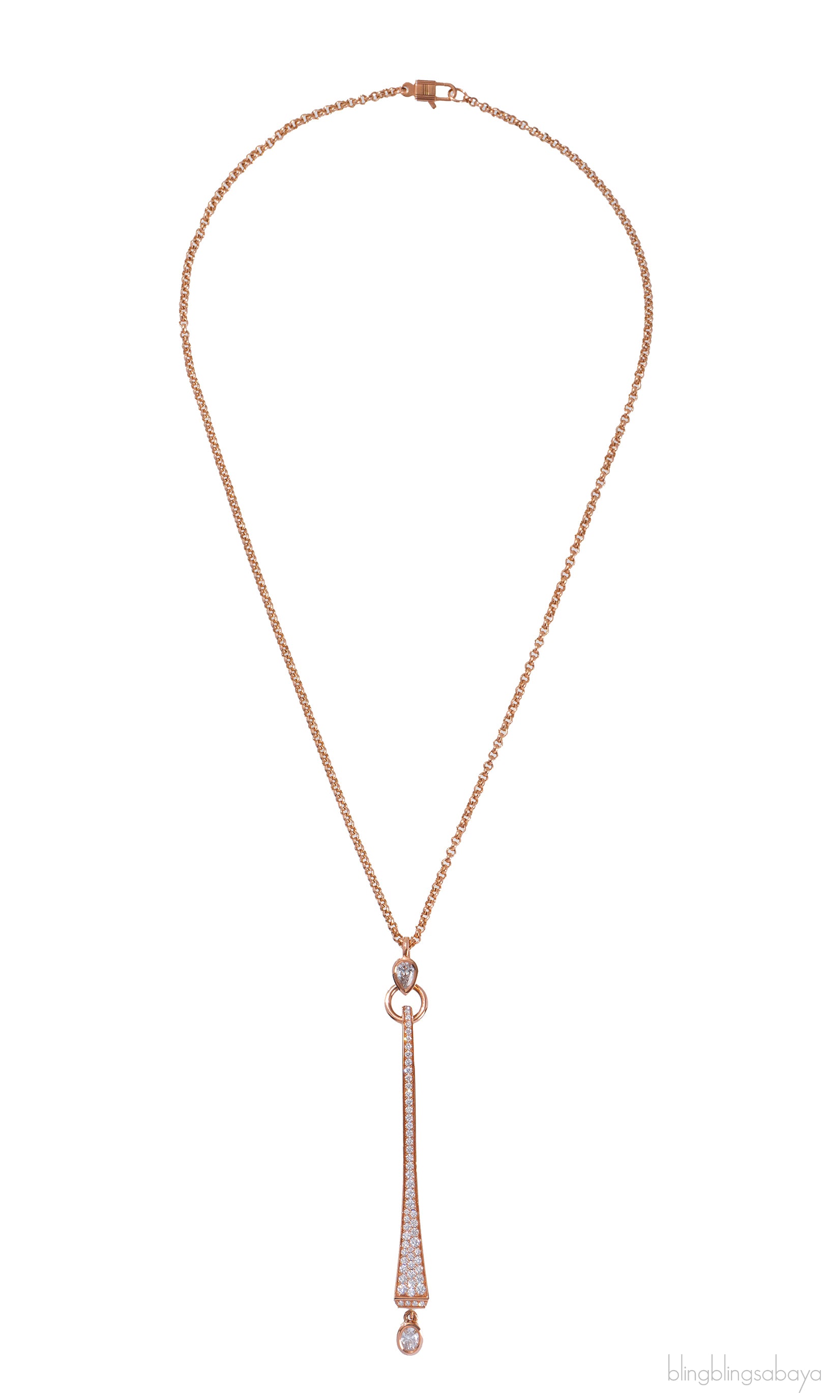 Hermes Clou de Forge Rose Gold Diamond Pendant