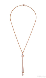 Hermes Clou de Forge Rose Gold Diamond Pendant