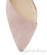 Old Rose Bow Suede Pump
