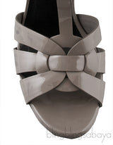 Tribute Grey Patent Sandals