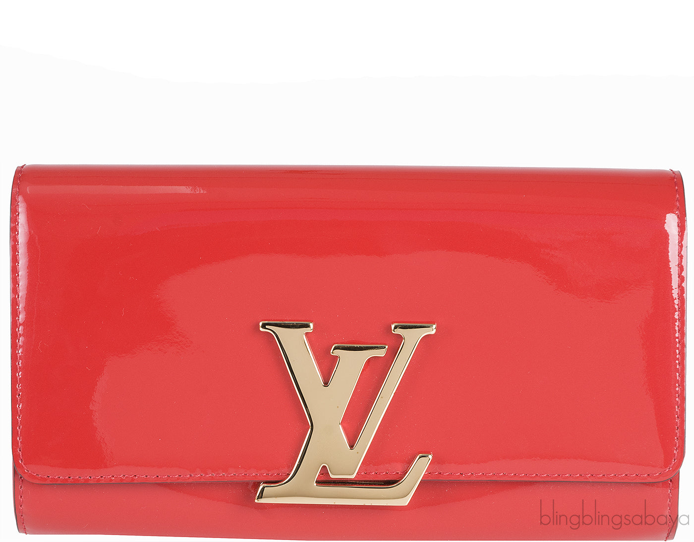 Louise Red Patent Clutch