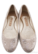 Nude Allegra Crystal Ballet Flat