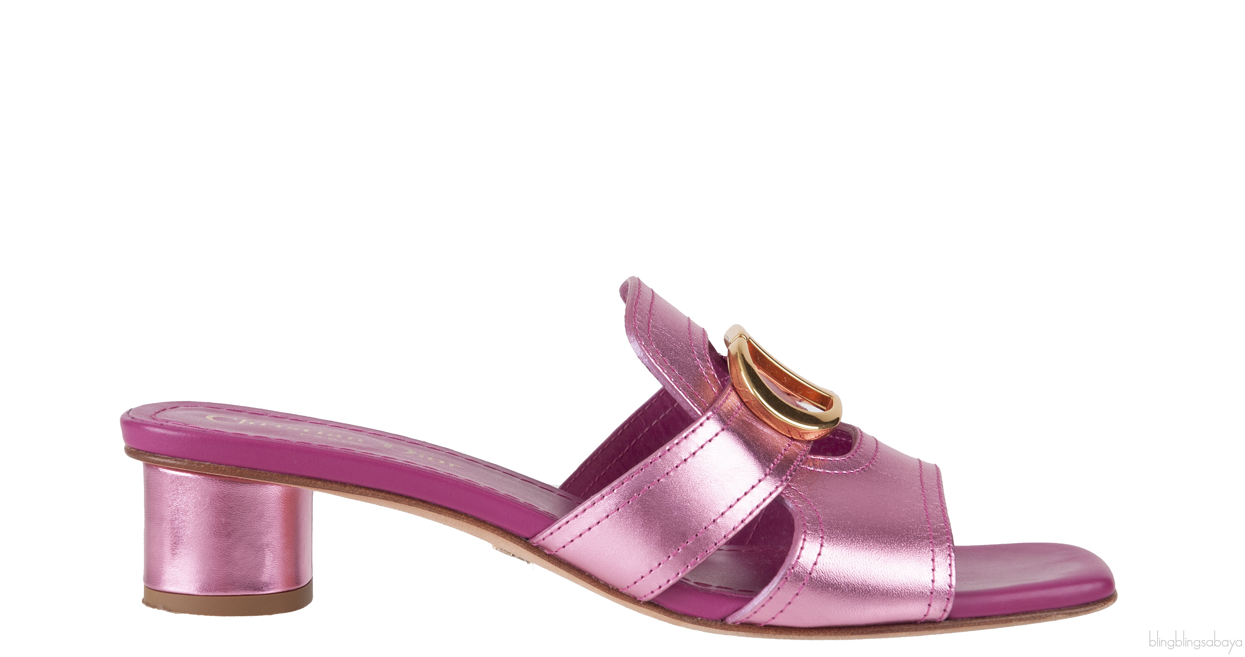 OR Montaigne Metallic Fuchsia Heels Slide