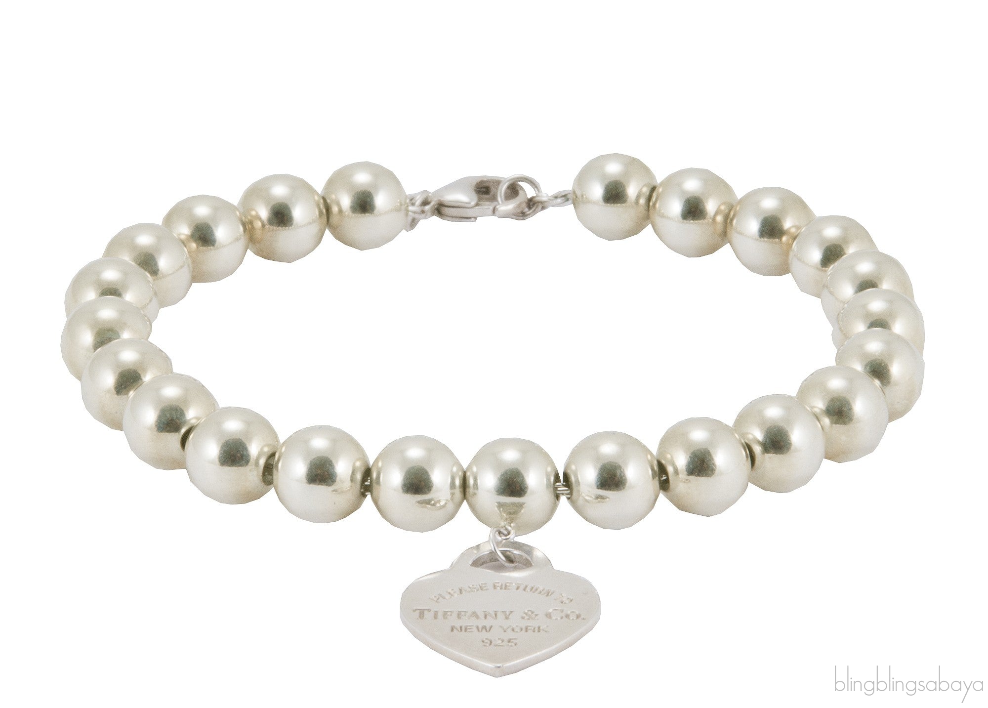 Return To Tiffany Silver Bead Bracelet