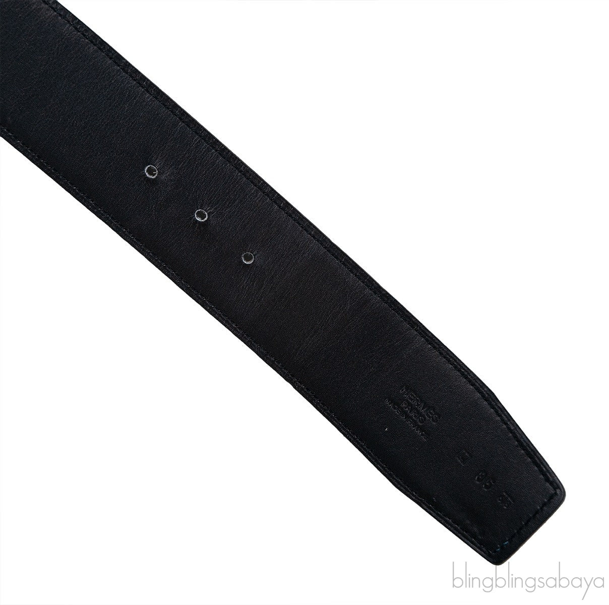 White Epsom \"H\" Reversible Belt