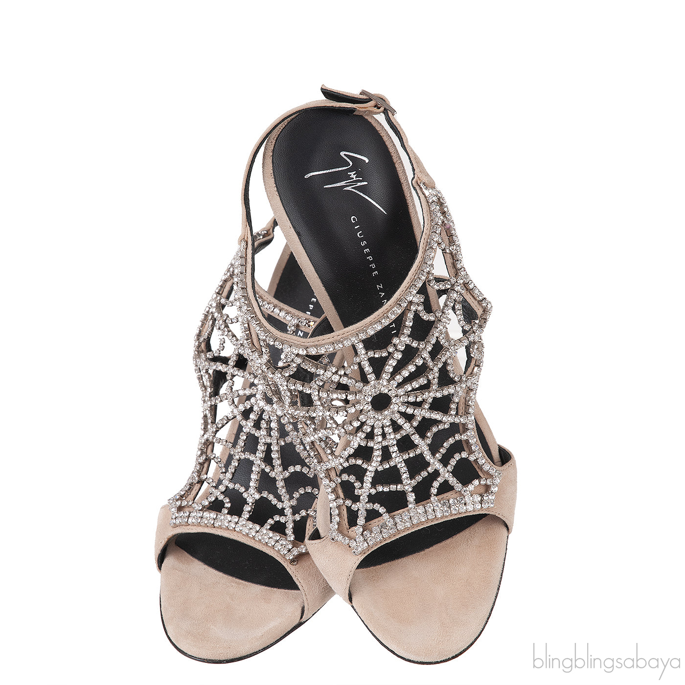 Spider Web Crystal Sandals