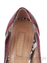 Natural & Red Python PVC Heels