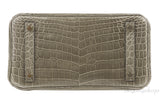 Hermes Birkin 25 Gris Tourterelle Crocodile GHW