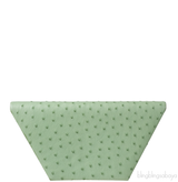 Laykh Apple Green & Pink Ostrich Trapezoid Clutch