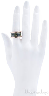 B.Zero1 Rose Gold Marble Ring