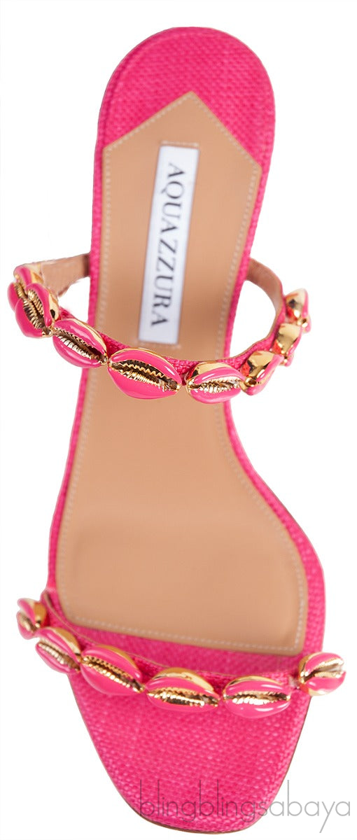Off to Bali 75 Shell Emb Raffia Sandals