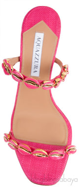 Off to Bali 75 Shell Emb Raffia Sandals