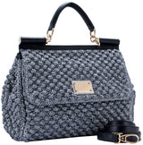 Miss Sicily Metallic Crochet Flap Bag
