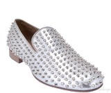 Dandelion Spike Silver Patent Men Loafer