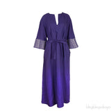 Leona Purple Linen Dress