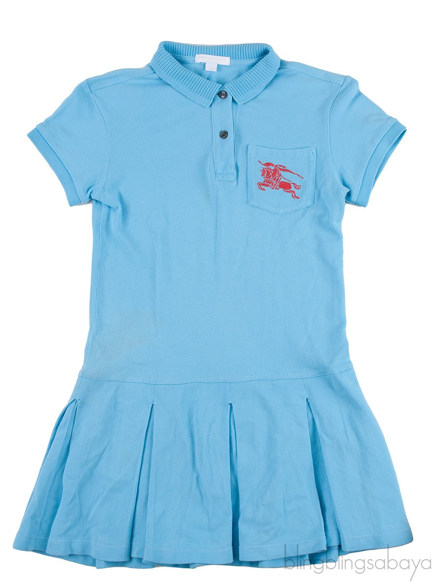 Light Blue Polo Shirt Kids Dress