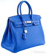 Birkin 35 Blue Electric Togo