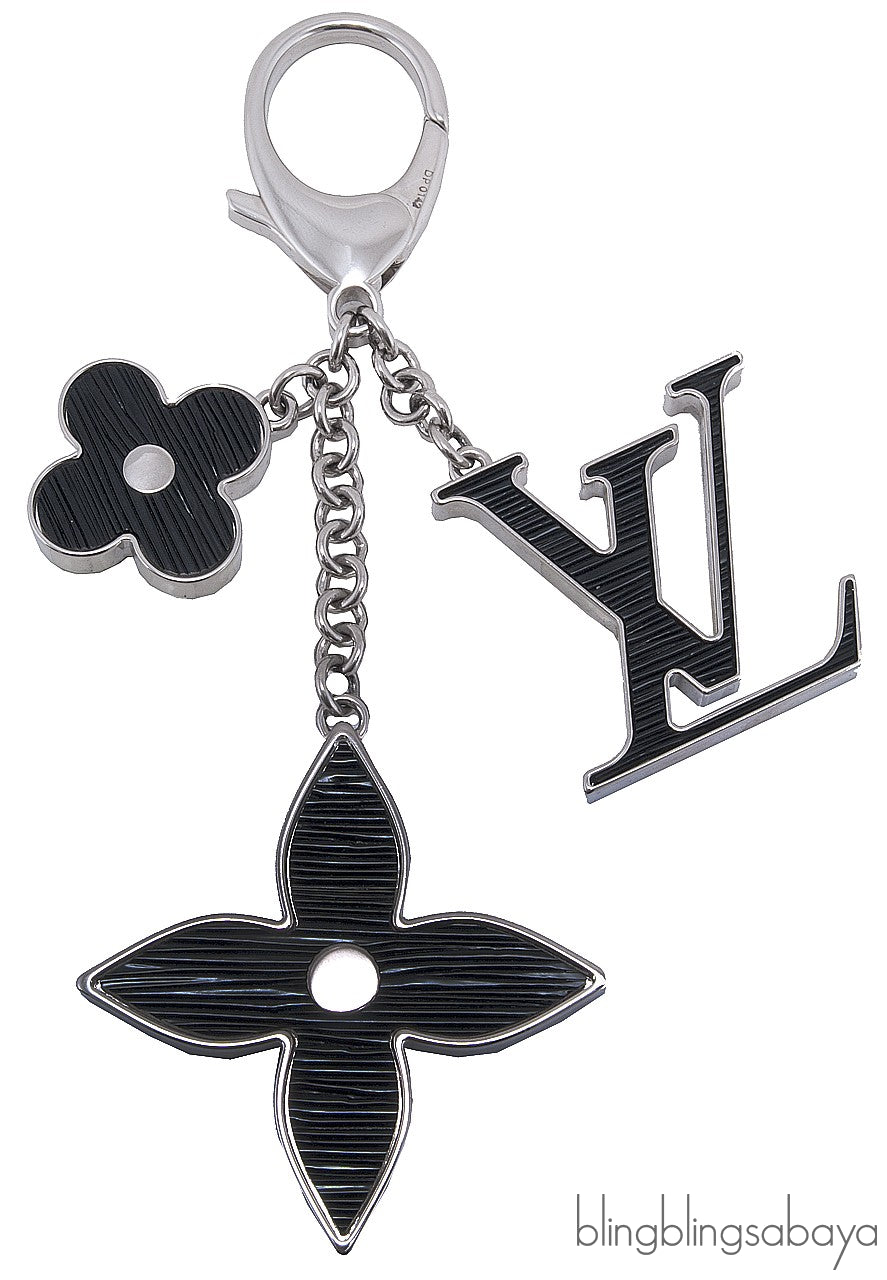 Louis Vuitton Black Fleur D'Epi Bag Charm
