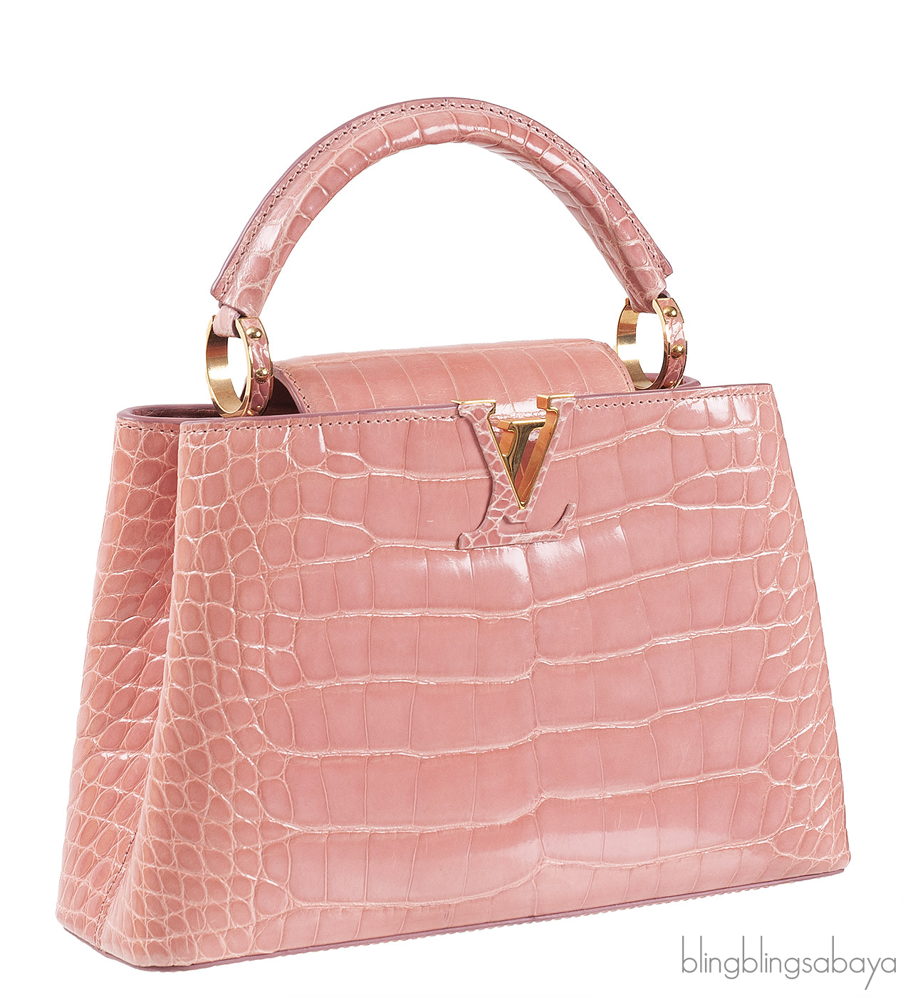 Capucine Vieux Rose Crocodile BB
