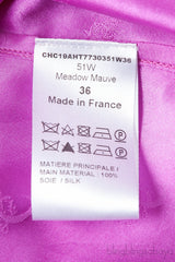 Silk Purple Logo Print Top