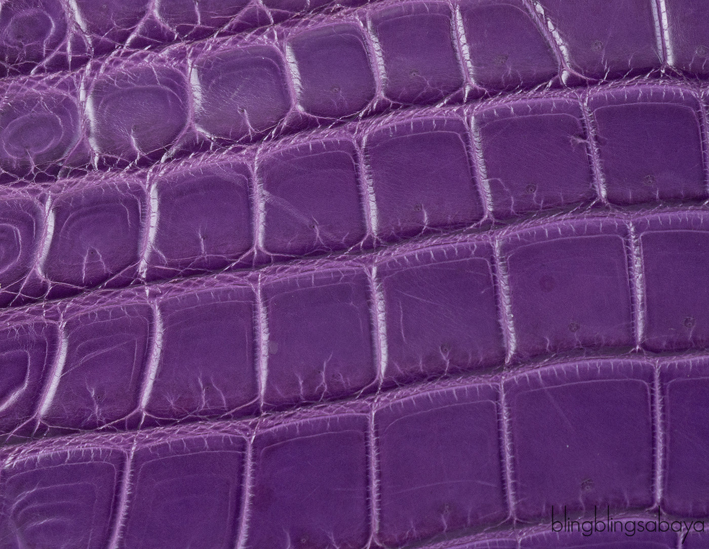 Fendi Purple Crocodile Medium Peekaboo GHW