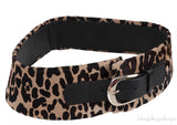 Leopard Print Pony Hair Wide Belt