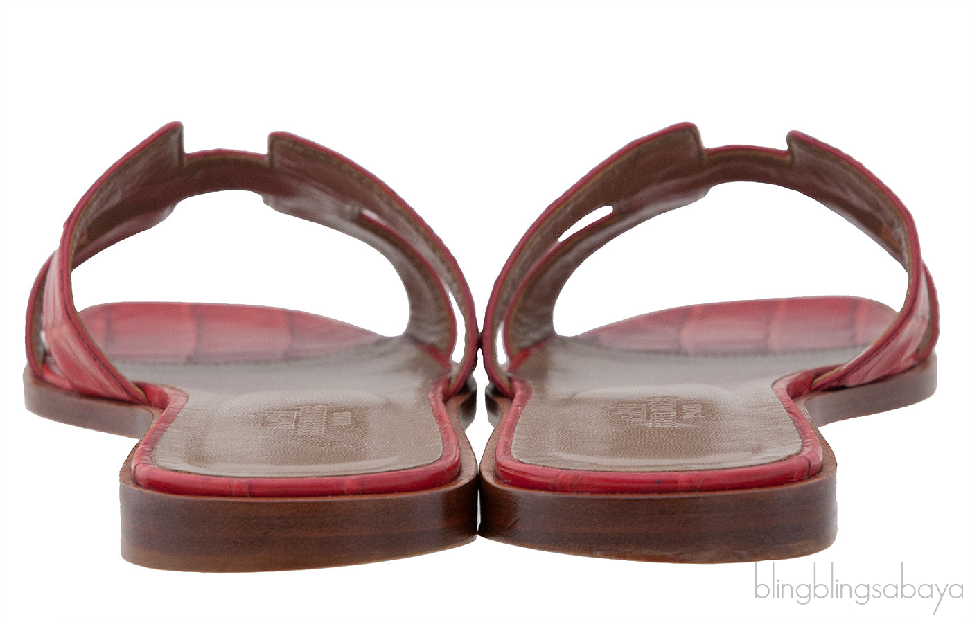Oran Sandals Red Crocodile