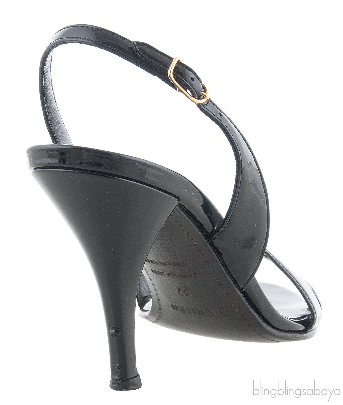 H night 90 Black Patent Heels