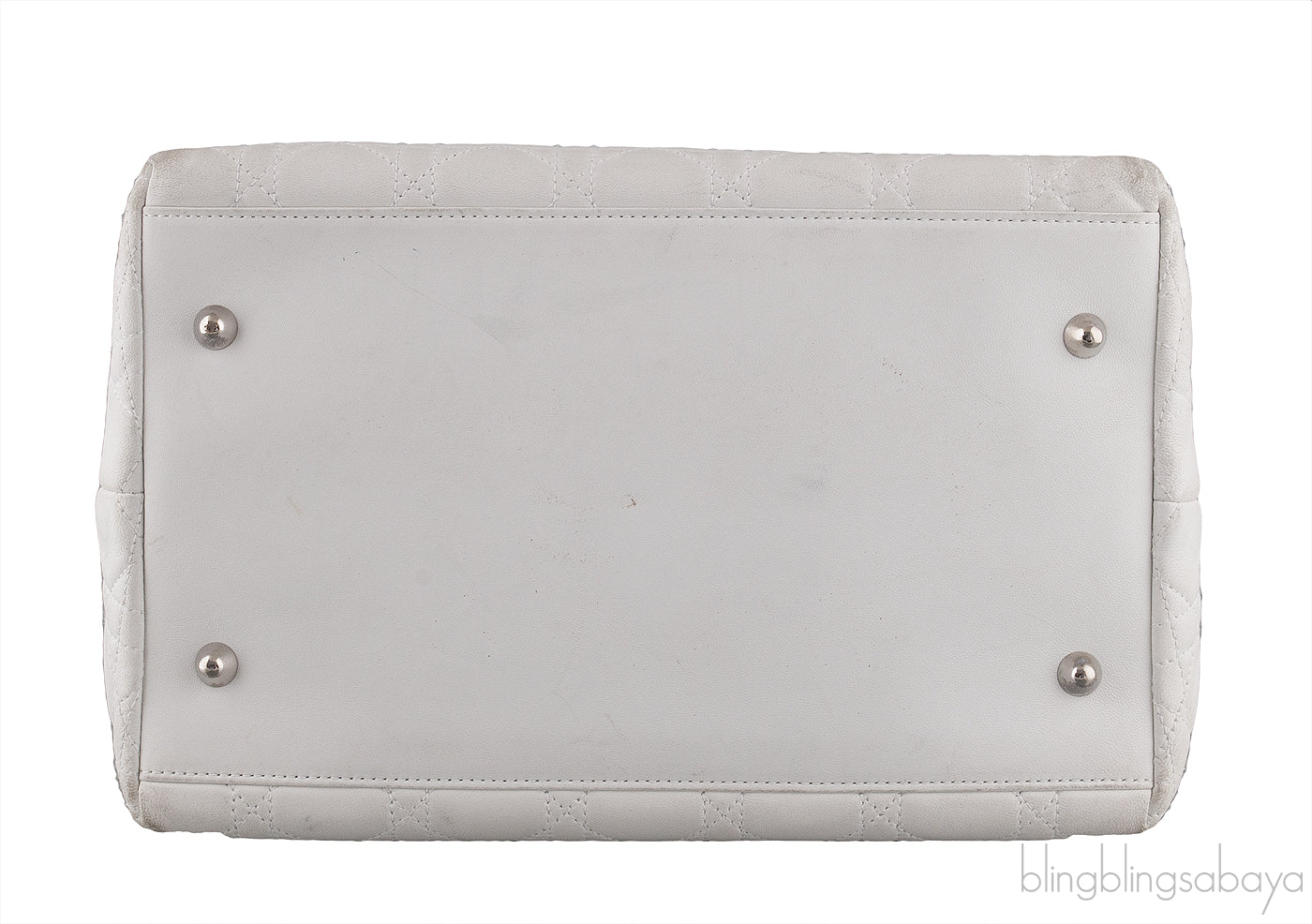 White Quilted Cannage Bag